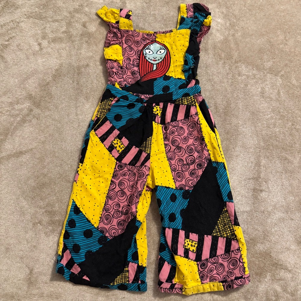 Disney Our Universe Nightmare Before Christmas Sally Patchwork Jumpsuit 2T